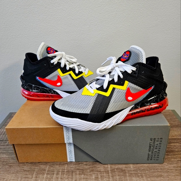 Nike Other - LeBron XV111 Low Nike, 8 Men's, White/ Bright  Crimson- Black